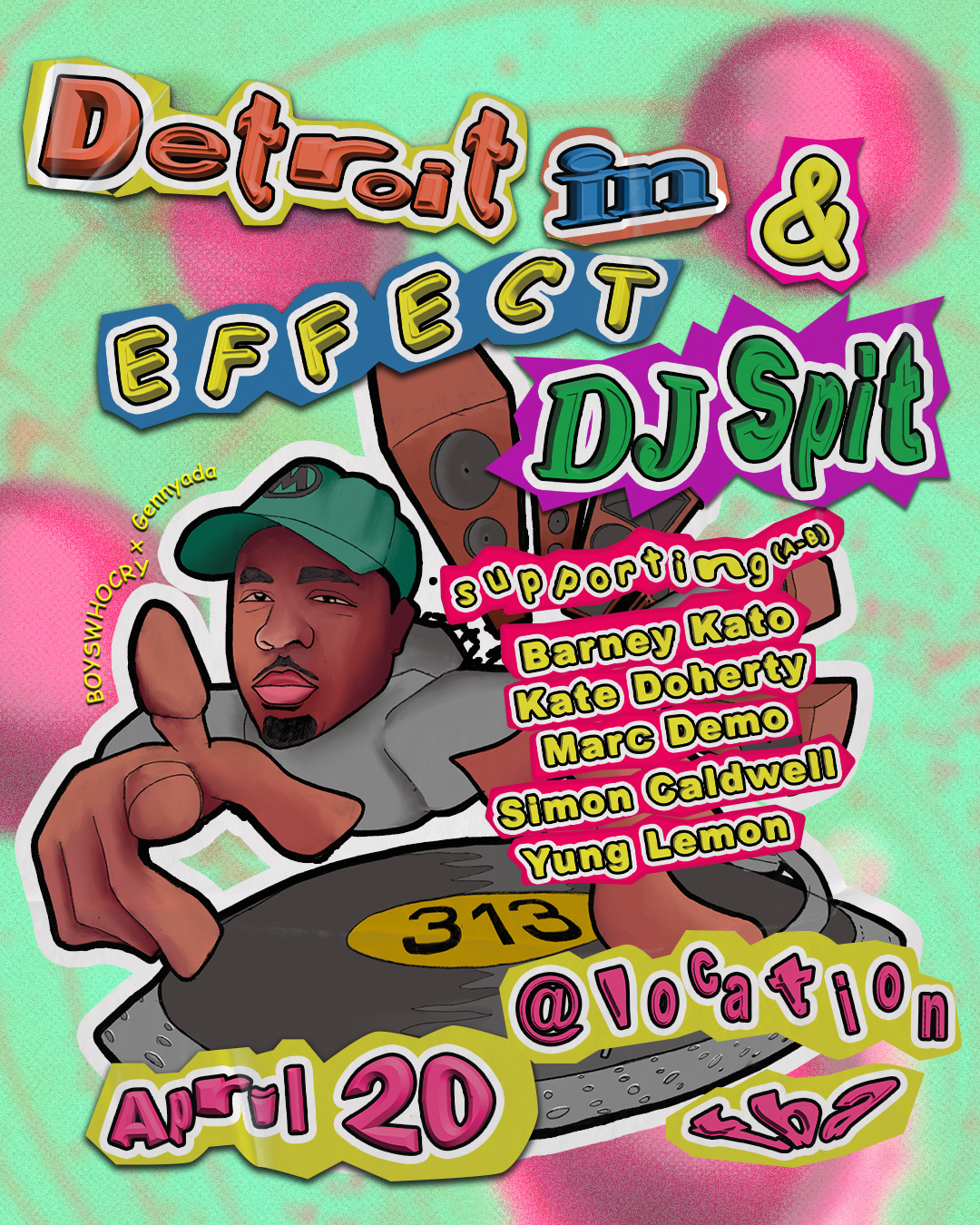 Detroit In Effect and DJ Spit (BOYSWHOCRY x Gennyada pres.) at TBA, Sydney