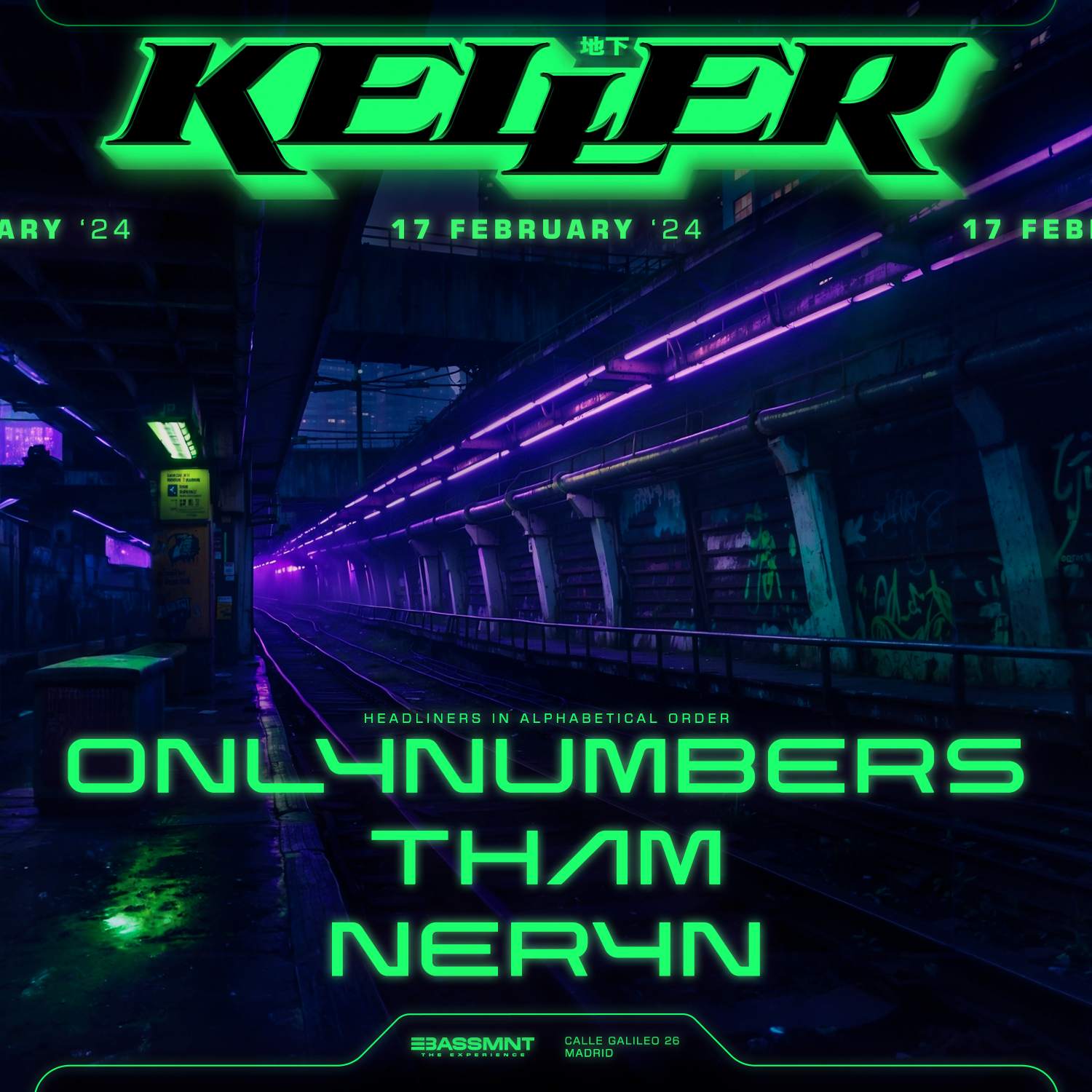 KELLER HARD CLUB 006: ONLYNUMBERS & Tham - フライヤー裏