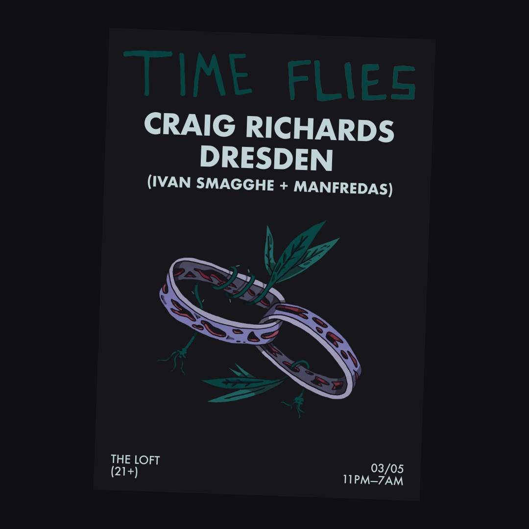 Time Flies with Craig Richards & Dresden - フライヤー表