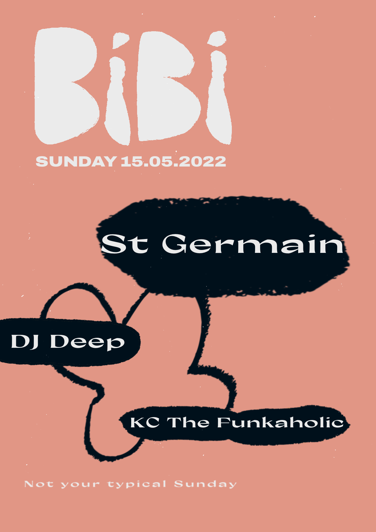 BiBi W/ St Germain, DJ Deep & KC The Funkaholic - フライヤー表