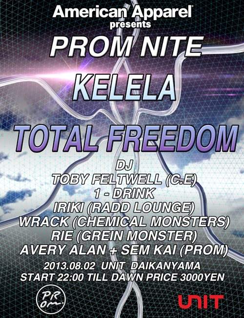 American Apparel presents Prom Nite featuring Kelela & Total Freedom - フライヤー裏