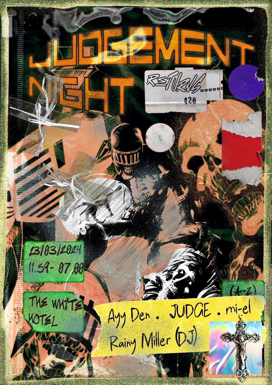 JUDGEMENT NIGHT: mi-el / Ayy Den / Rainy Miller (DJ) - Página frontal