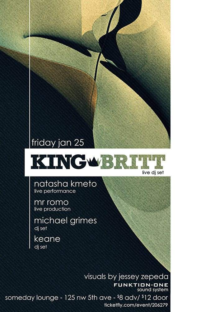 King Britt, Natasha Kmeto & Mr Romo - Página frontal