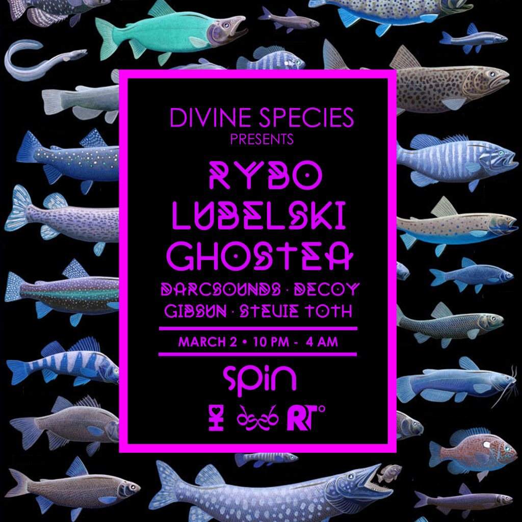 Divine Species presents: RYBO / Lubelski / Ghostea - フライヤー表