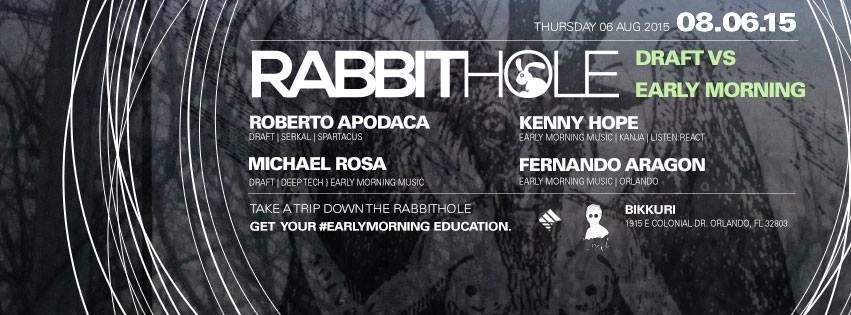Rabbithole presents: Draft vs Early Morning Music - Página frontal