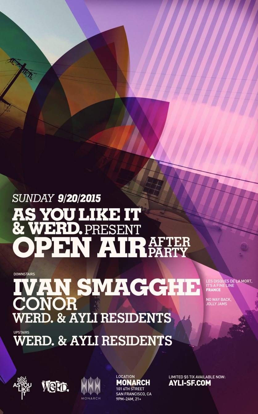 As You Like It & Werd. present Open Air After-Party - Página frontal