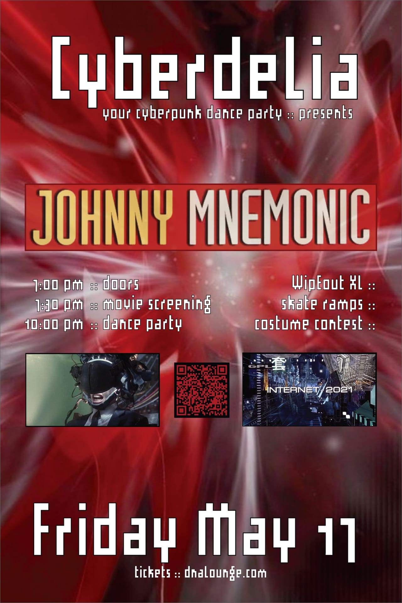 Cyberdelia: JOHNNY MNEMONIC screening and Cyberpunk after party - Página trasera
