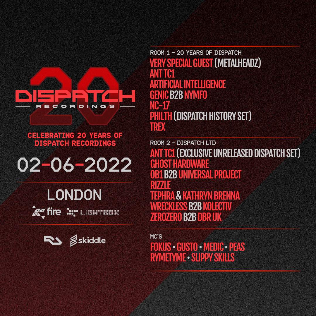 20 Years of Dispatch Recordings: London - Página trasera