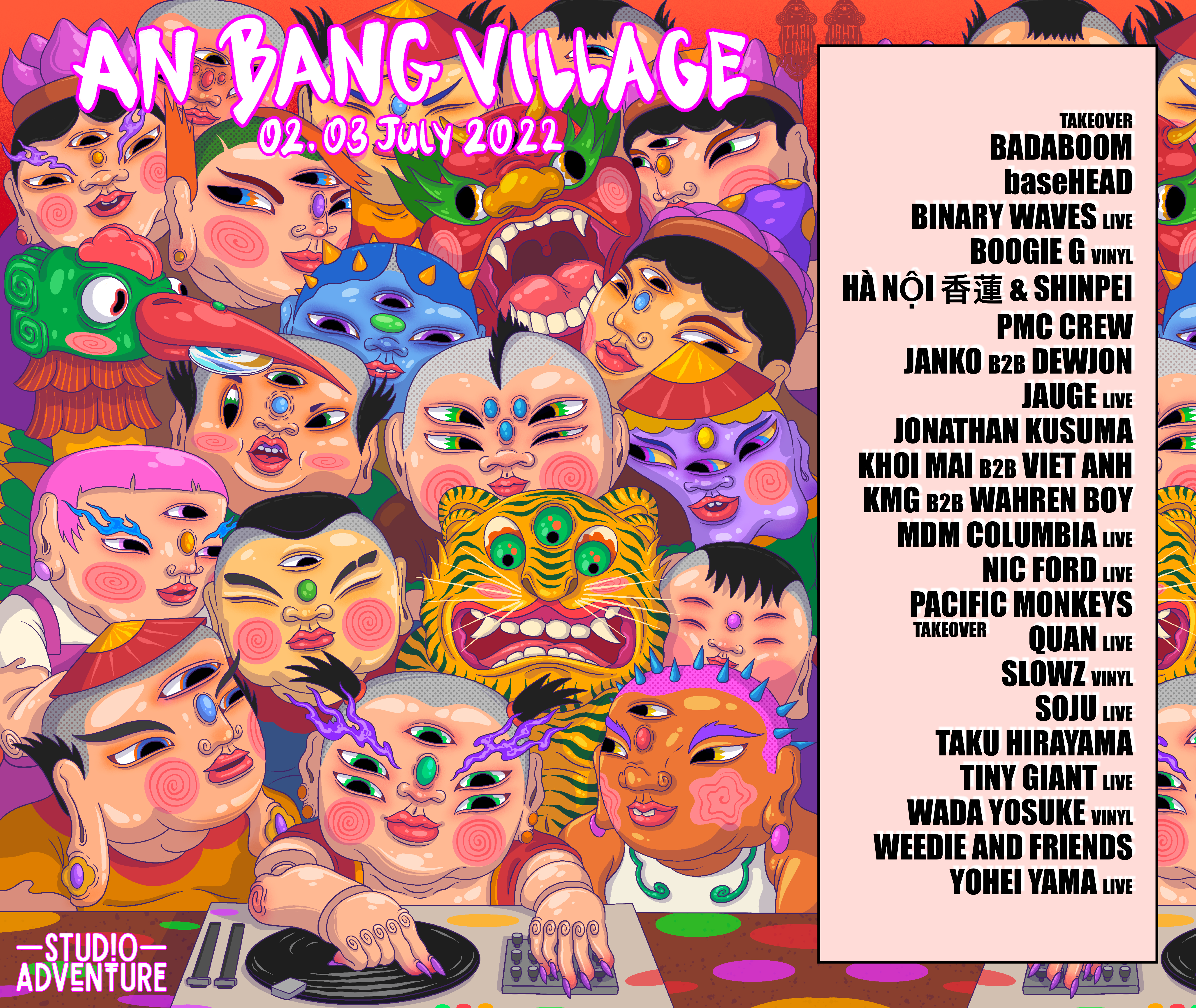 [Hoi An] Studio Adventure: An Bang Village Music Festival - フライヤー裏