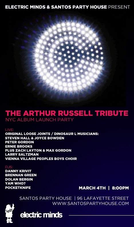 Arthur Russell Tribute Nyc Album Launch - Página frontal