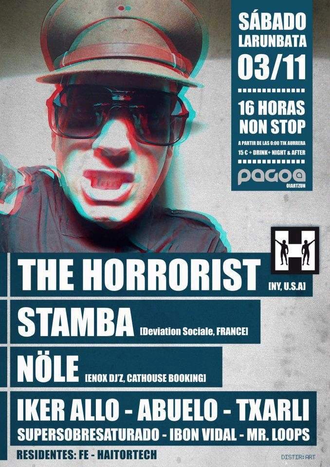 The Horrorist + Stamba -16 Hours non Stop - フライヤー表