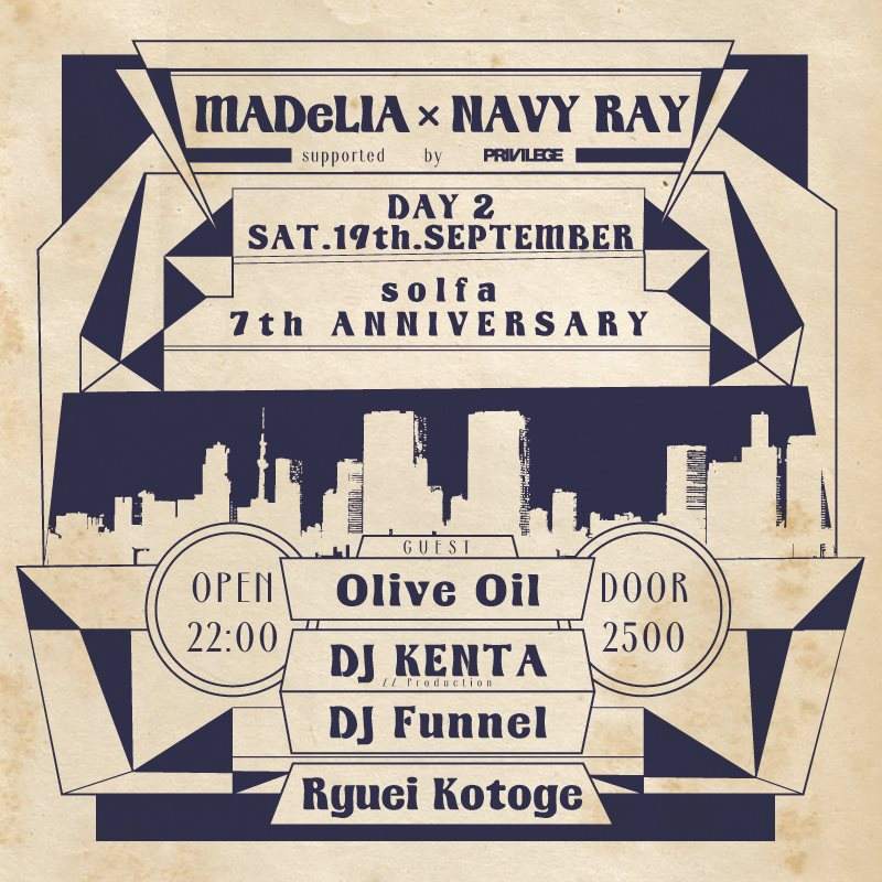 Solfa 7th Anniversary Day 2 -MADeLIA×NAVY RAY supported by PRIVILEGE- - フライヤー表