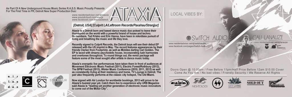 R.A.S.S. Music presents Ataxia - Página trasera