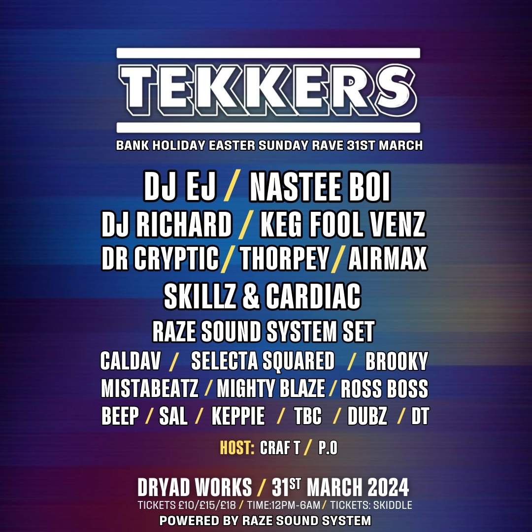 Tekkers Bank Holiday Easter Sunday Rave - フライヤー裏