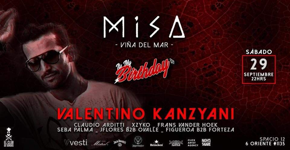 Misa & Its My Birthday presents Valentino Kanzyani - フライヤー表
