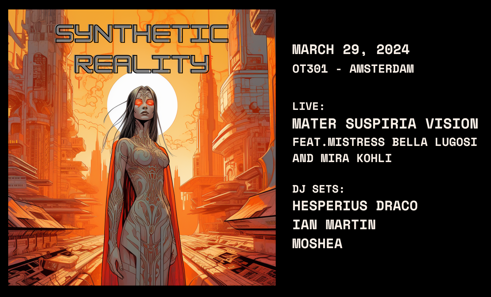 Synthetic Reality: Mater Suspiria Vision live - フライヤー表