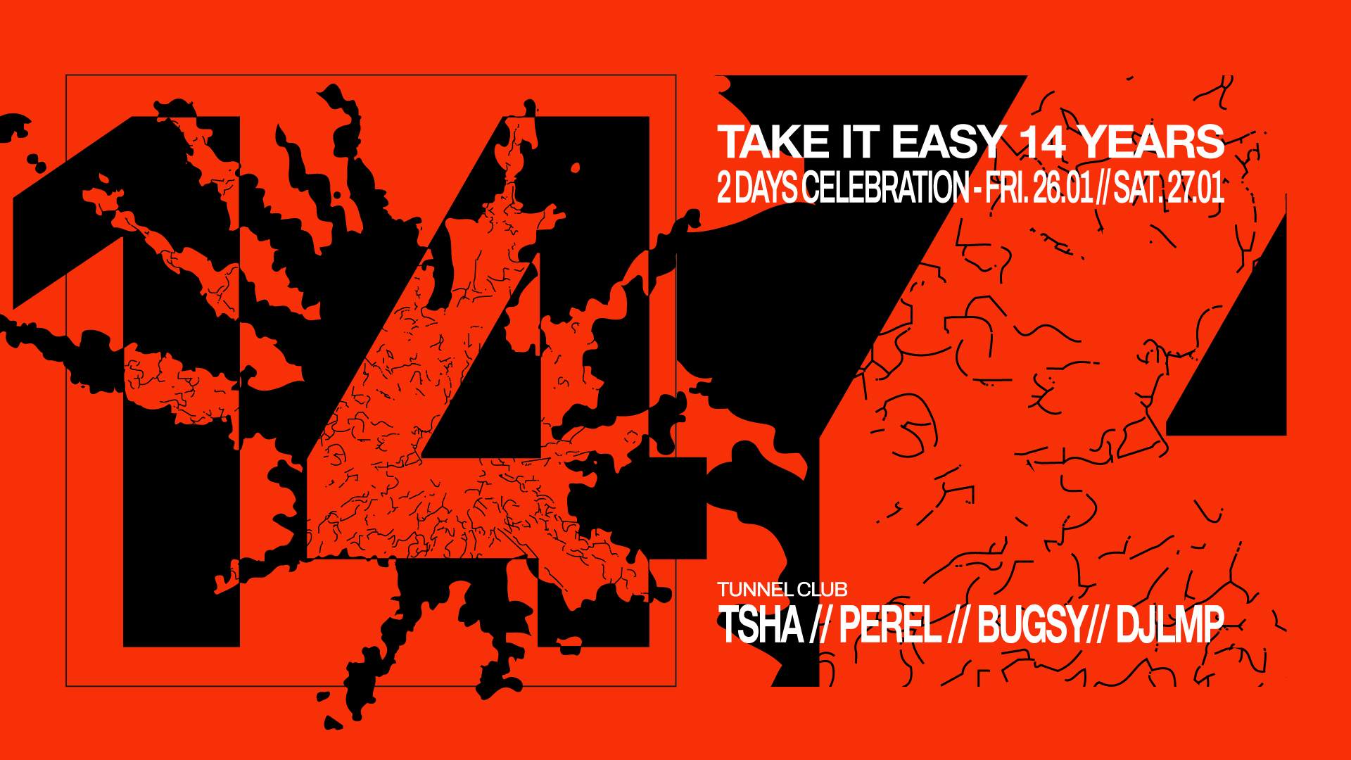 Take It Easy 14 Years — 2-Days Celebration - Página frontal