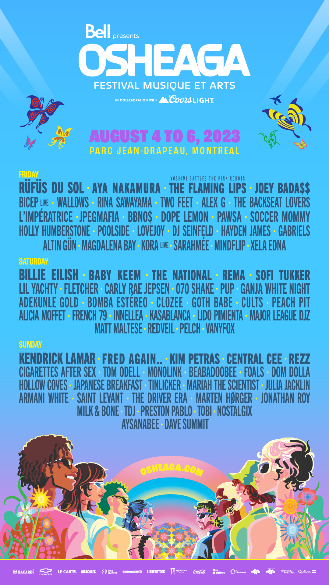 OSHEAGA Music & Arts Festival - フライヤー表