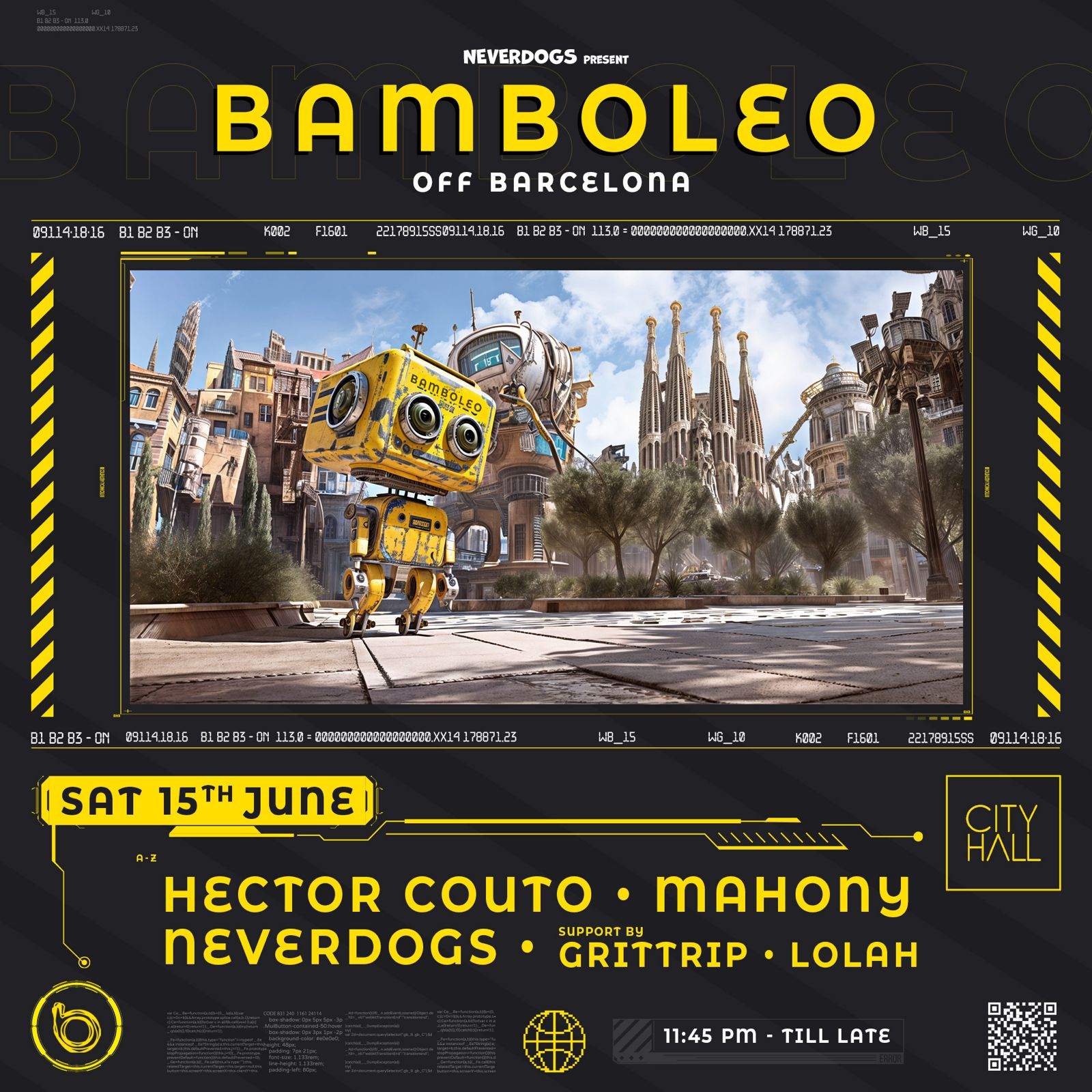 Off Bcn x City Hall pres. BAMBOLEO by Neverdogs - Página frontal