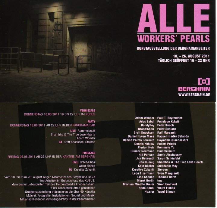 Alle - Worker's Pearls - フライヤー表