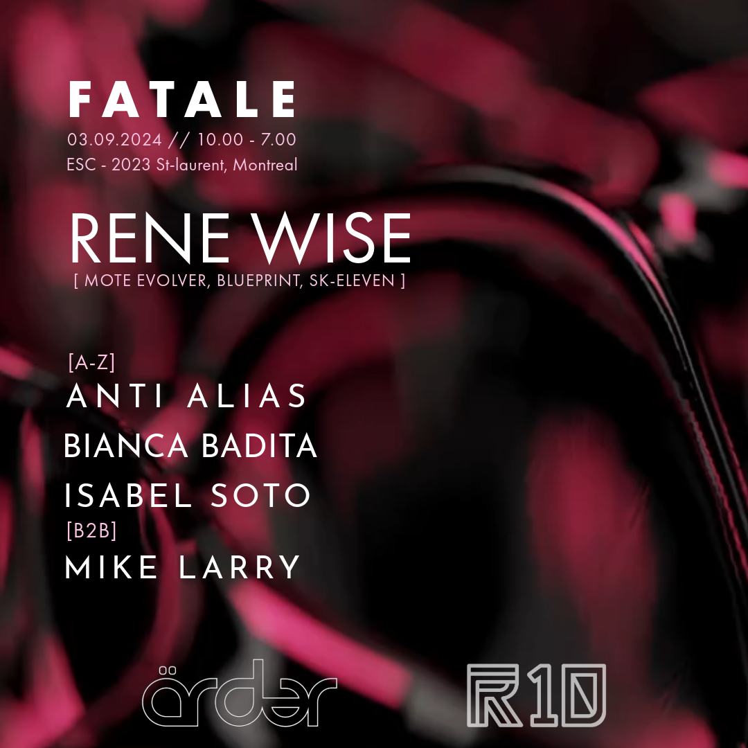 R10: FATALE → Rene Wise | Arder x FrontRite - Página frontal