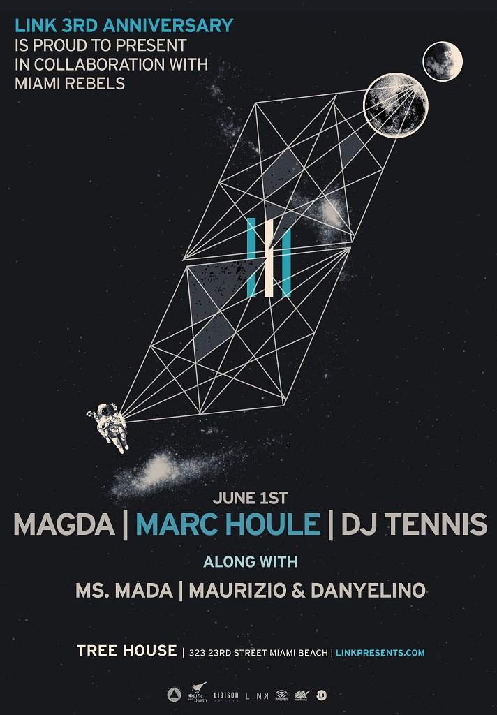 Link 3rd Anniversary & Miami Rebels Pres Magda, Marc Houle, Dj Tennis - Página frontal