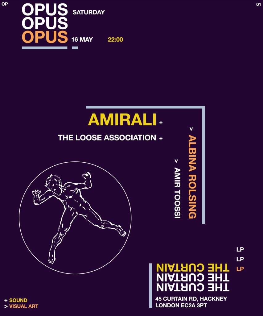Opus presents: Amirali x Albina Rolsing - フライヤー表