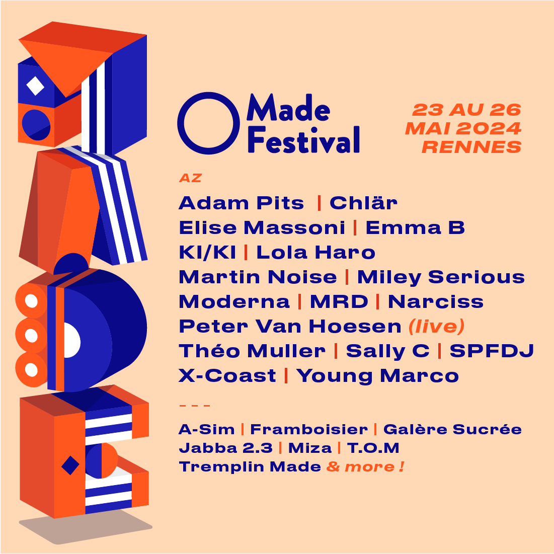 Made Festival 2024 Rennes - フライヤー裏