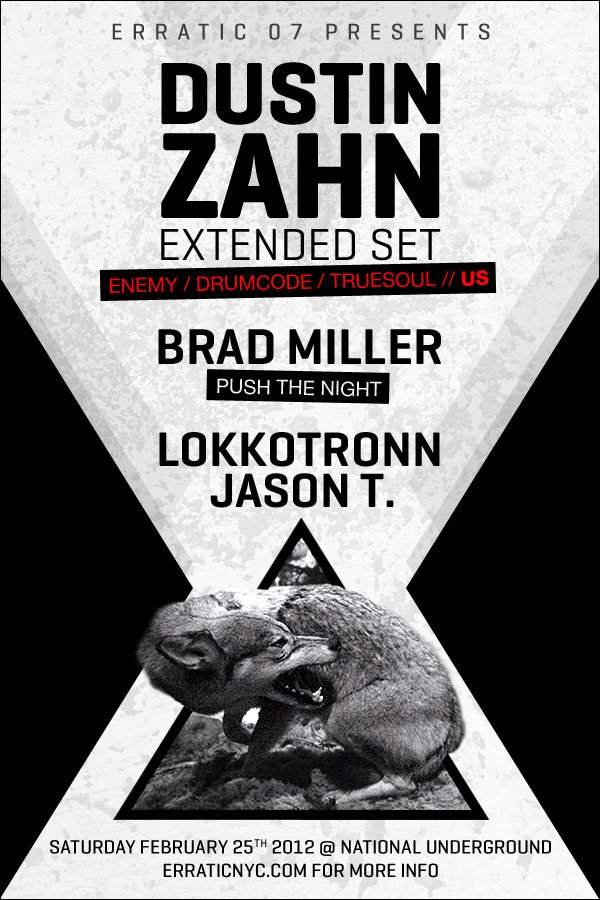 Erratic 07: Dustin Zahn (4-Hour Set) + Brad Miller - Página trasera