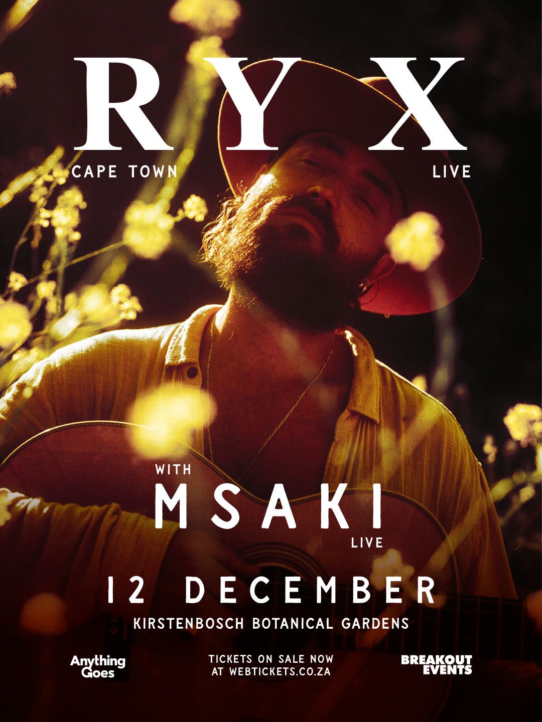 RY X Live - Cape Town 2025 at TBA - Kirstenbosch National Gardens, Cape ...