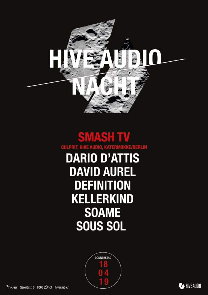 Hive Audio Nacht - フライヤー表