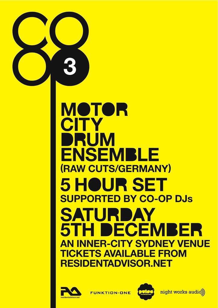 Co-Op presents Motor City Drum Ensemble - Página frontal