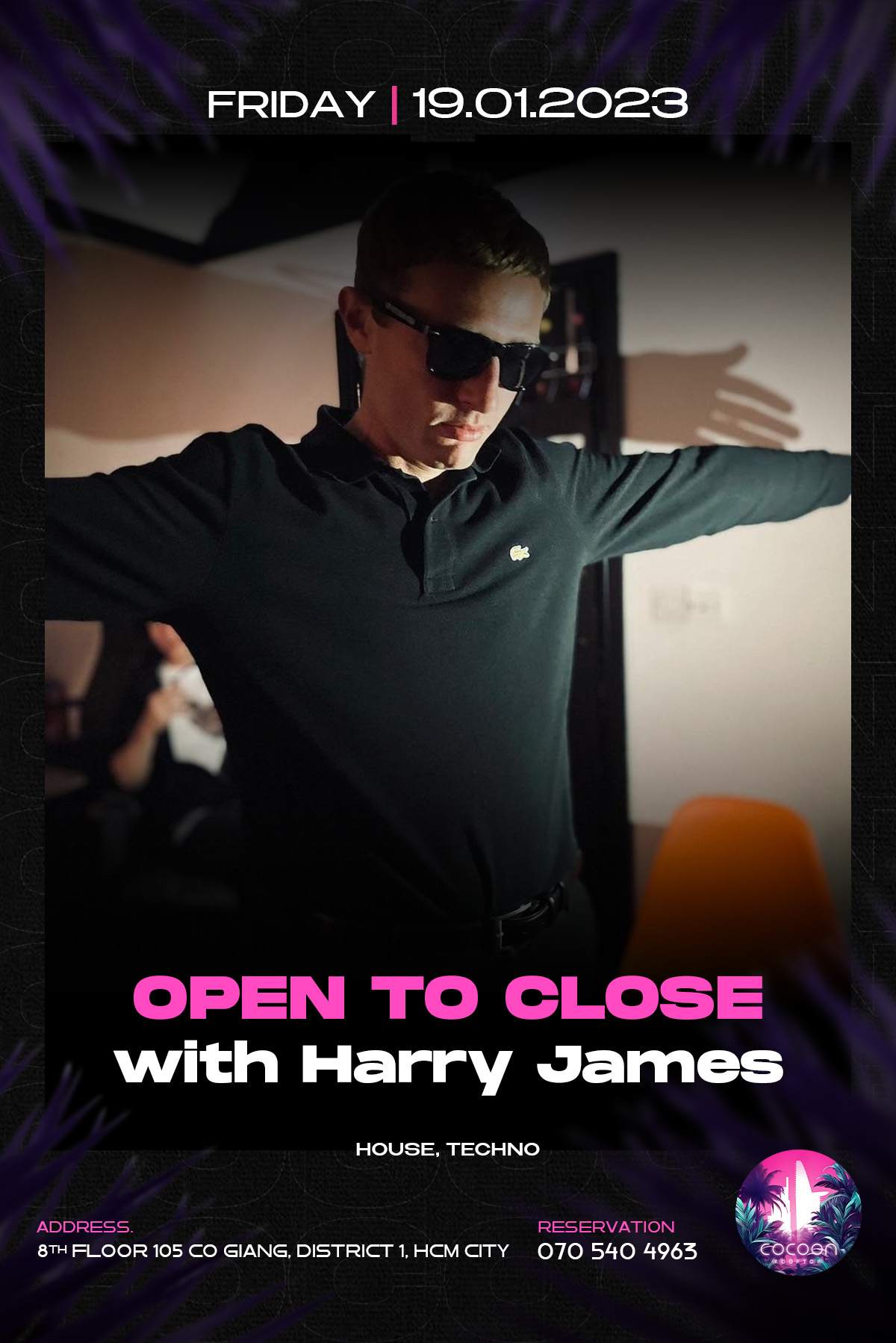Open To Close with Harry James - フライヤー表