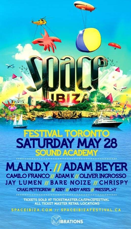 Space Ibiza Festival Toronto - フライヤー表