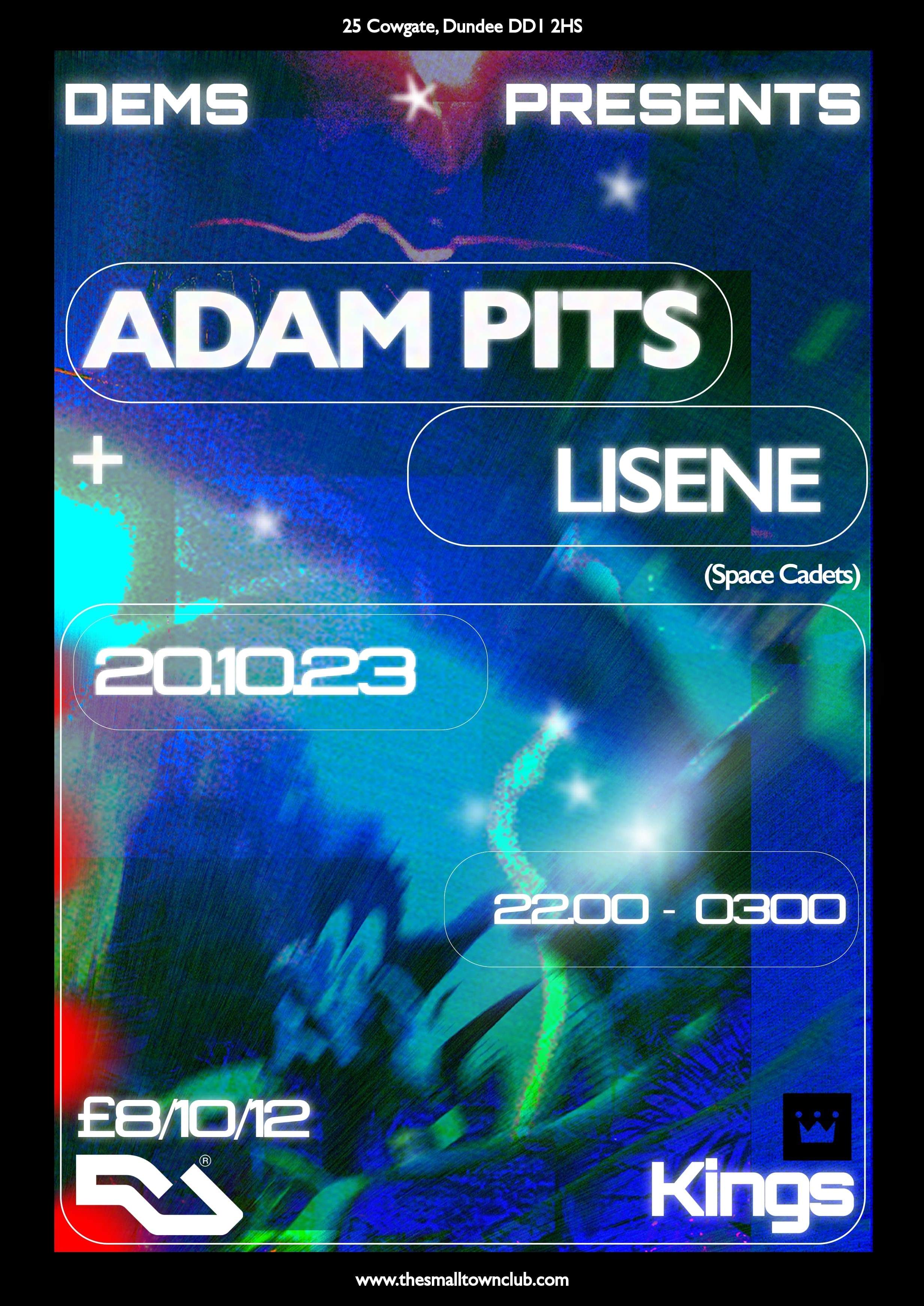 DEMS presents: Adam Pits & Lisene (Space Cadets) - Página frontal