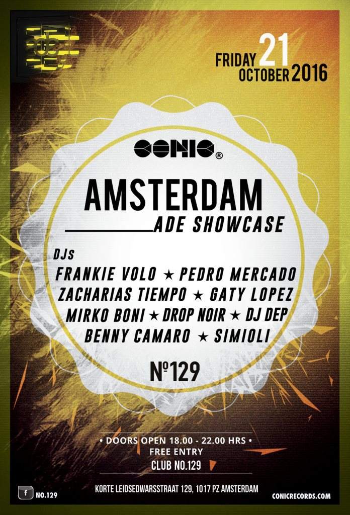 Conic Amsterdam - ADE 2016 Showcase - フライヤー表