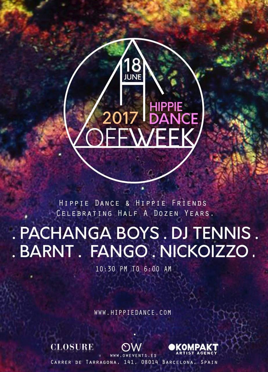 Hippie Dance 6th Anniversary Showcase with Pachanga Boys, Dj Tennis, Barnt & More - Página frontal
