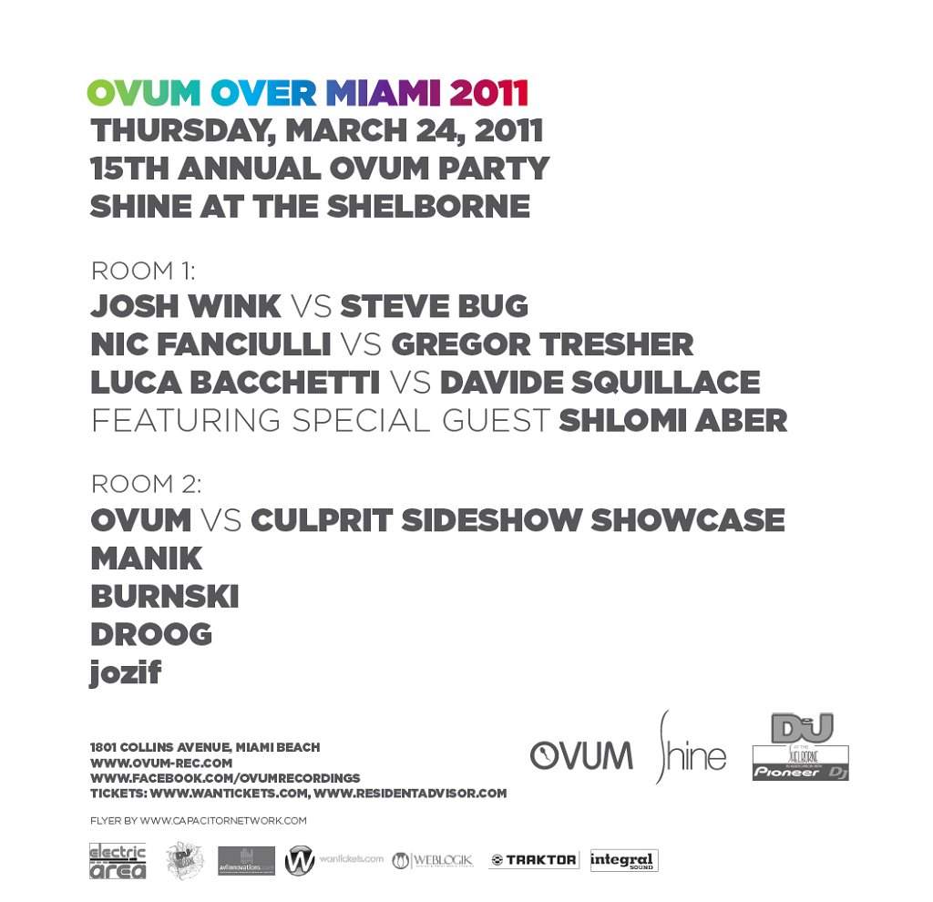 Ovum Party feat Josh Wink, Steve Bug, Nic Fanciulli - Página trasera