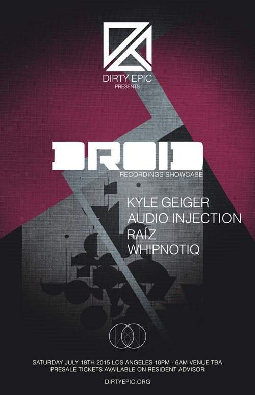 Dirty Epic presents: Anthology - Droid Recordings Showcase - Página frontal