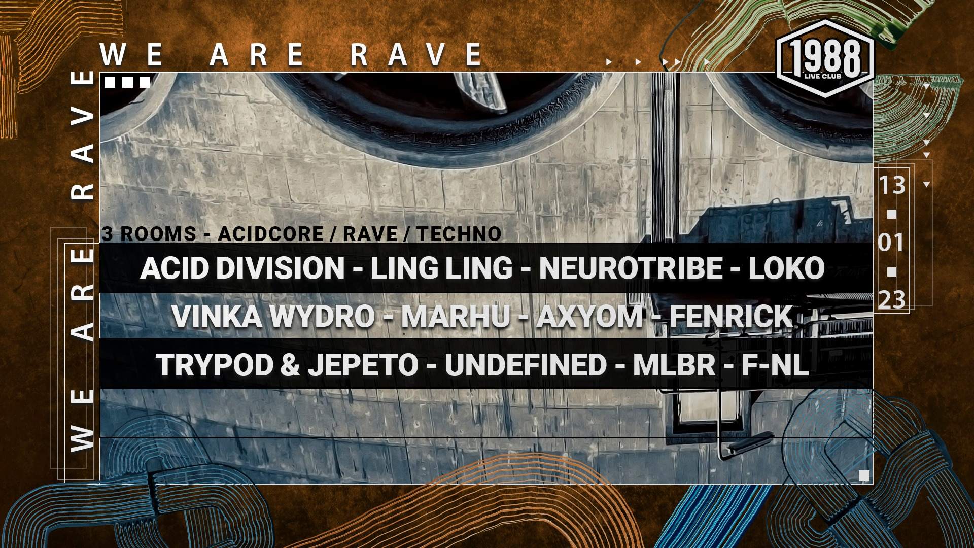 WE ARE RAVE with Acid Division, Ling Ling & Neurotribe - Página trasera