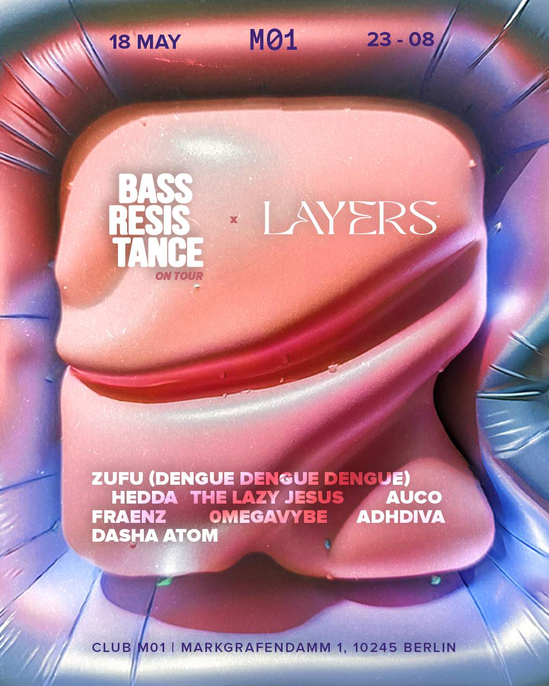Bass Resistance x LAYERS. Fundraising Tour - フライヤー裏