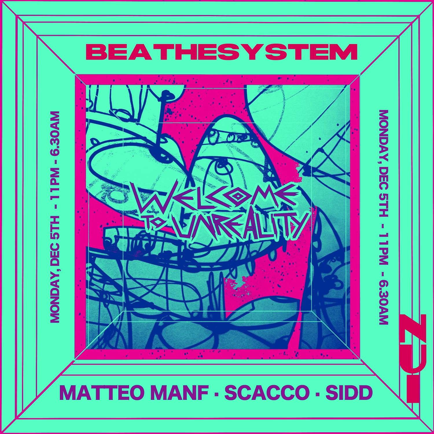 BeaTheSystem with Matteo Manf, Scacco, Sidd at Nui - Página trasera