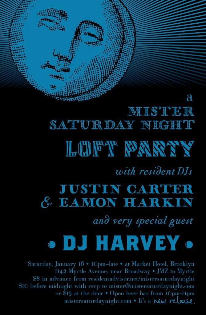 Mister Saturday Night Loft Party with Dj Harvey - Página trasera