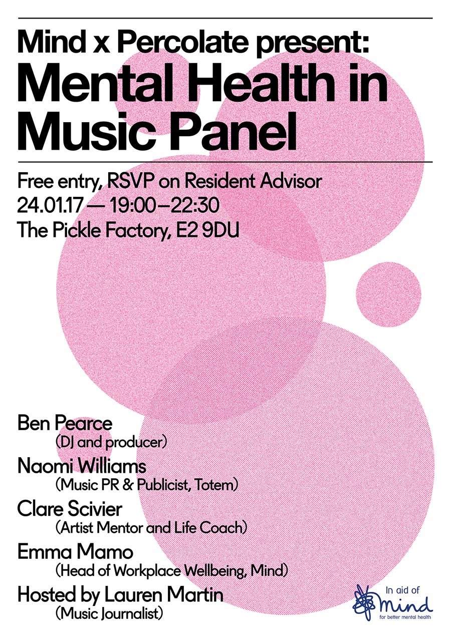Mind x Percolate present: Mental Health in Music Panel - Página frontal