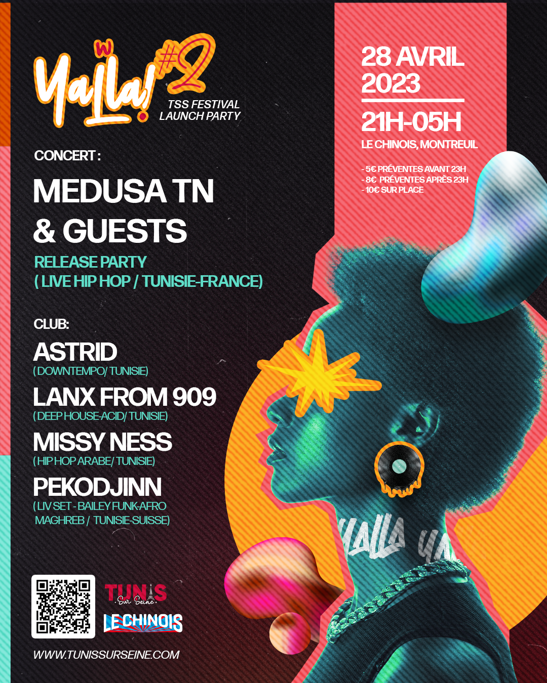 Yalla! avec Medusa TN & Guests, Missy Ness, Pekodjinn, Astrid, Lanx from 909 - Página trasera