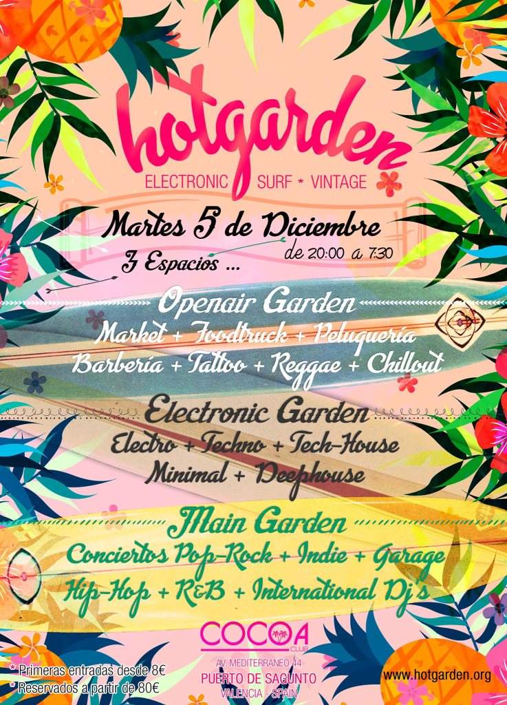 Hotgarden: Electronic Surf Festival - フライヤー表