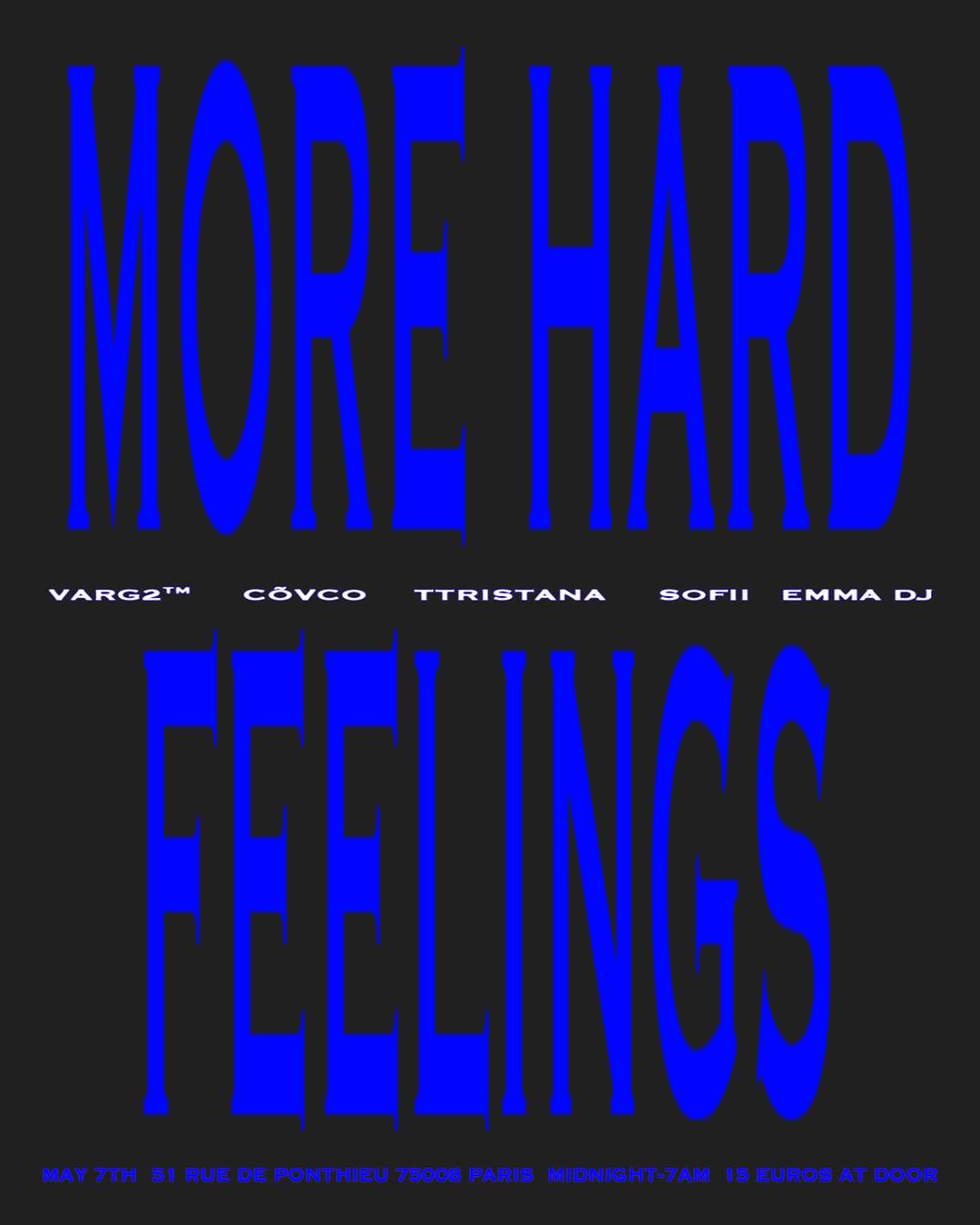 more hard feelings - フライヤー表