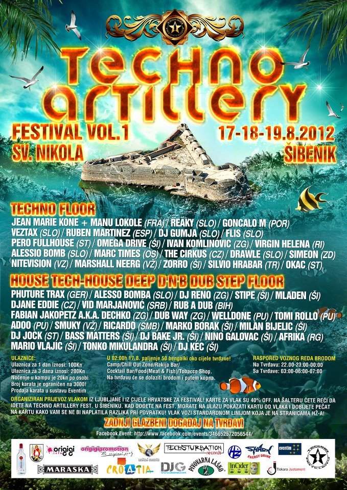 Techno Artillery Festival Vol. 1 - 2012 - Página frontal