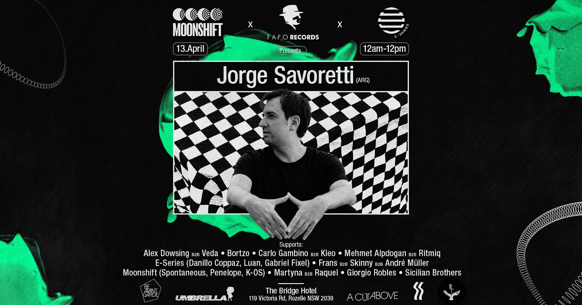 E-SERIES, MOONSHIFT AND FAFO RECORDS present Jorge Savoretti (ARG) - Página trasera