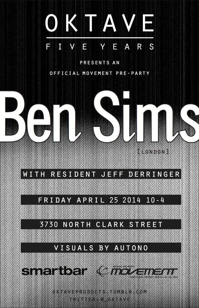 Oktave and Movement present an Official Movement Pre-Party Ben Sims & Jeff Derringer - Página frontal